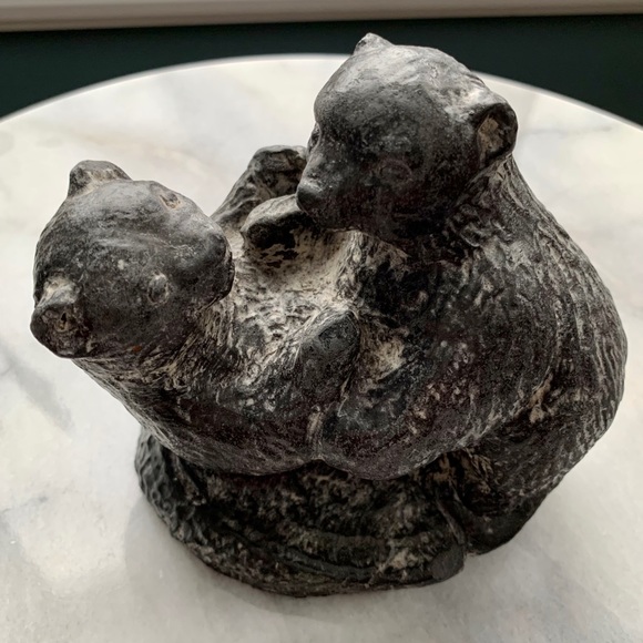 An "Al Wolf Original" Bear Cubs Soapstone Carving - Picture 2 of 8